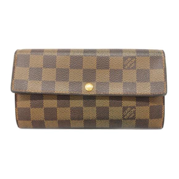 Louis Vuitton Other - LOUIS VUITTON Long Wallet Damier Portefeuille Sara N61734 Ebene Men's Women's